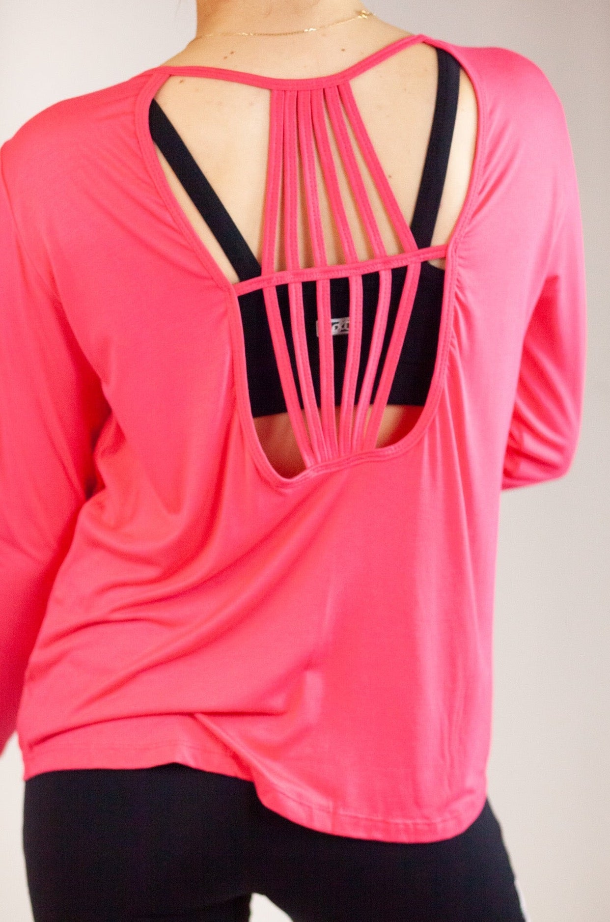 Lauren Long-Sleeve Top - Hot Pink