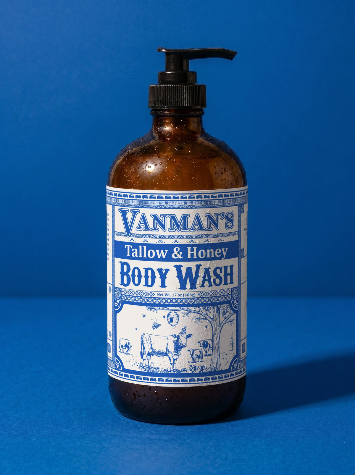 *New* VanMan's Tallow & Honey Body Wash - 16 oz