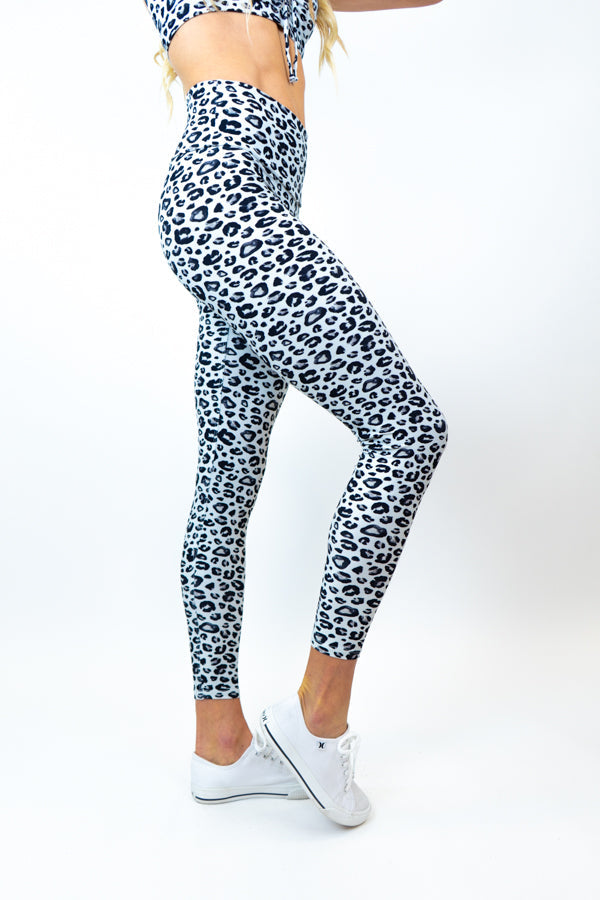 White Leopard Legging