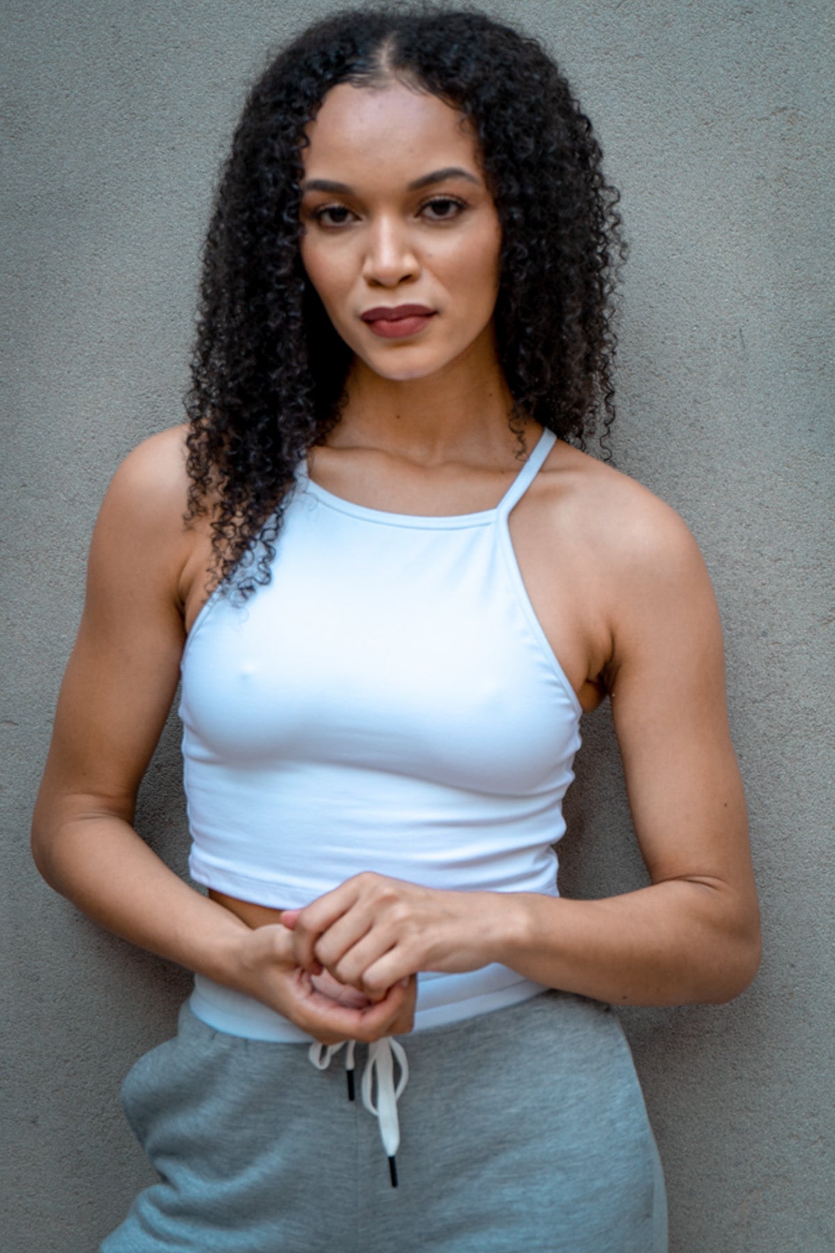 Beverly Crop Top Bra - White