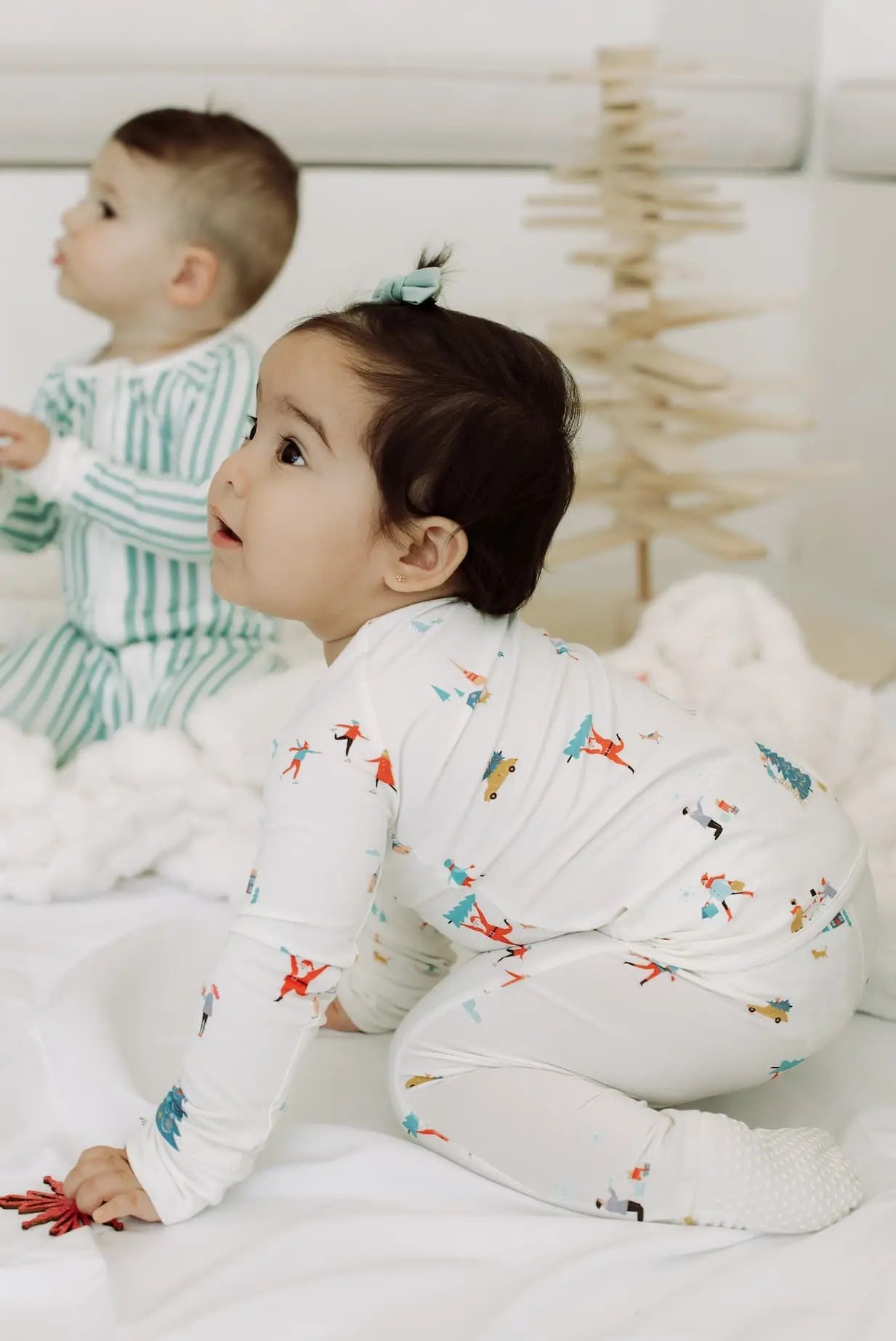 Peek-a-Boo Baby Sleeper Winter Whispers