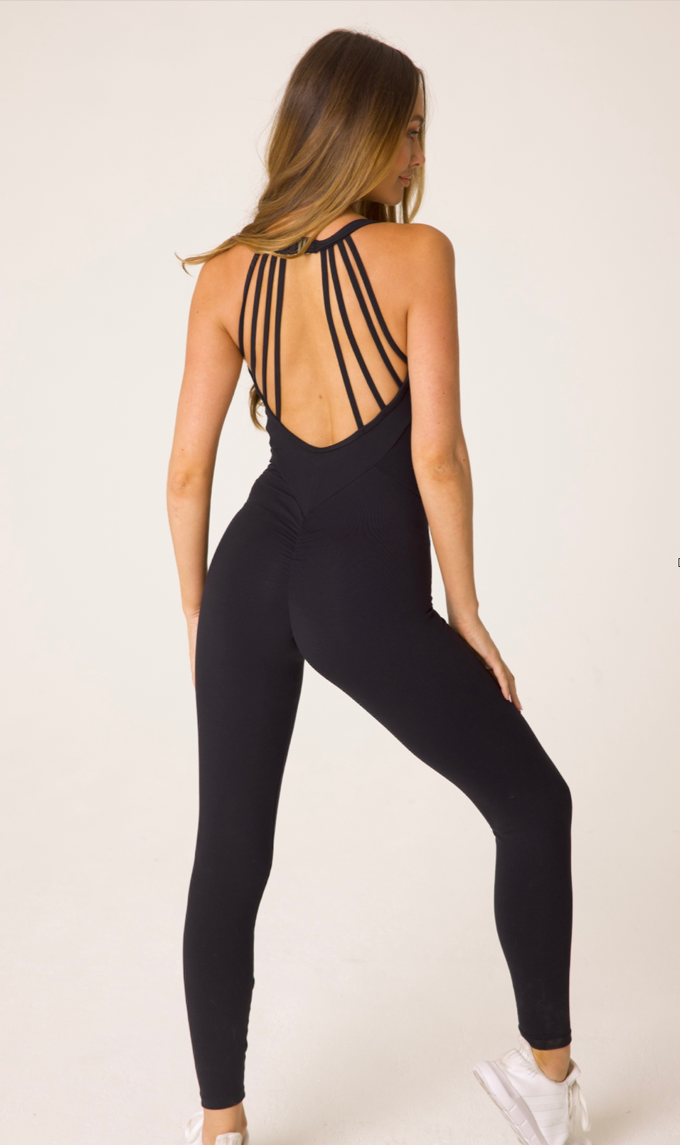 Monte Carlo Jumpsuit | Mesh Detail | Black Lycra w/ White Mesh