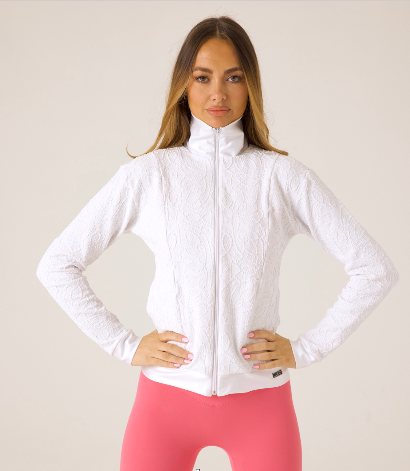 Andrea Jacket | White Jacquard