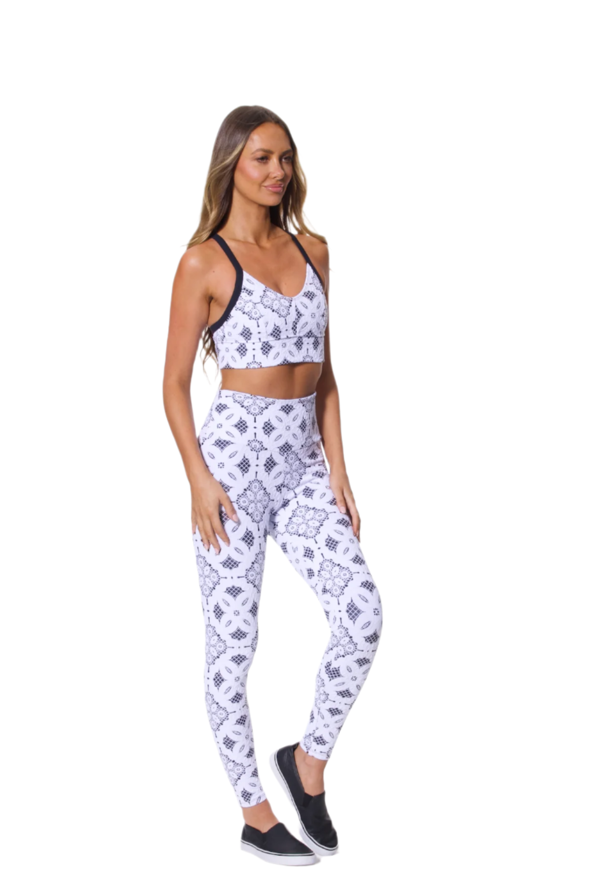 Jess Legging | White with Black