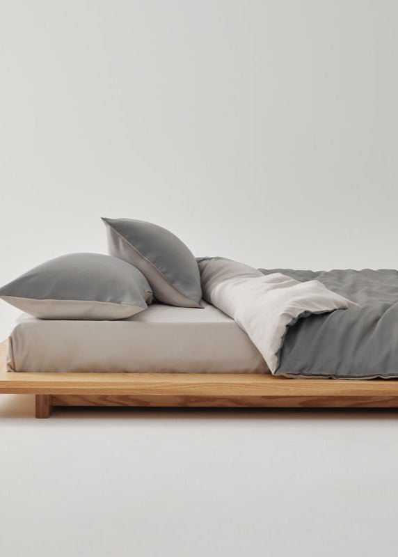 Adeline Pastel Silky Cooling TENCEL™ Bedding Set / Gray