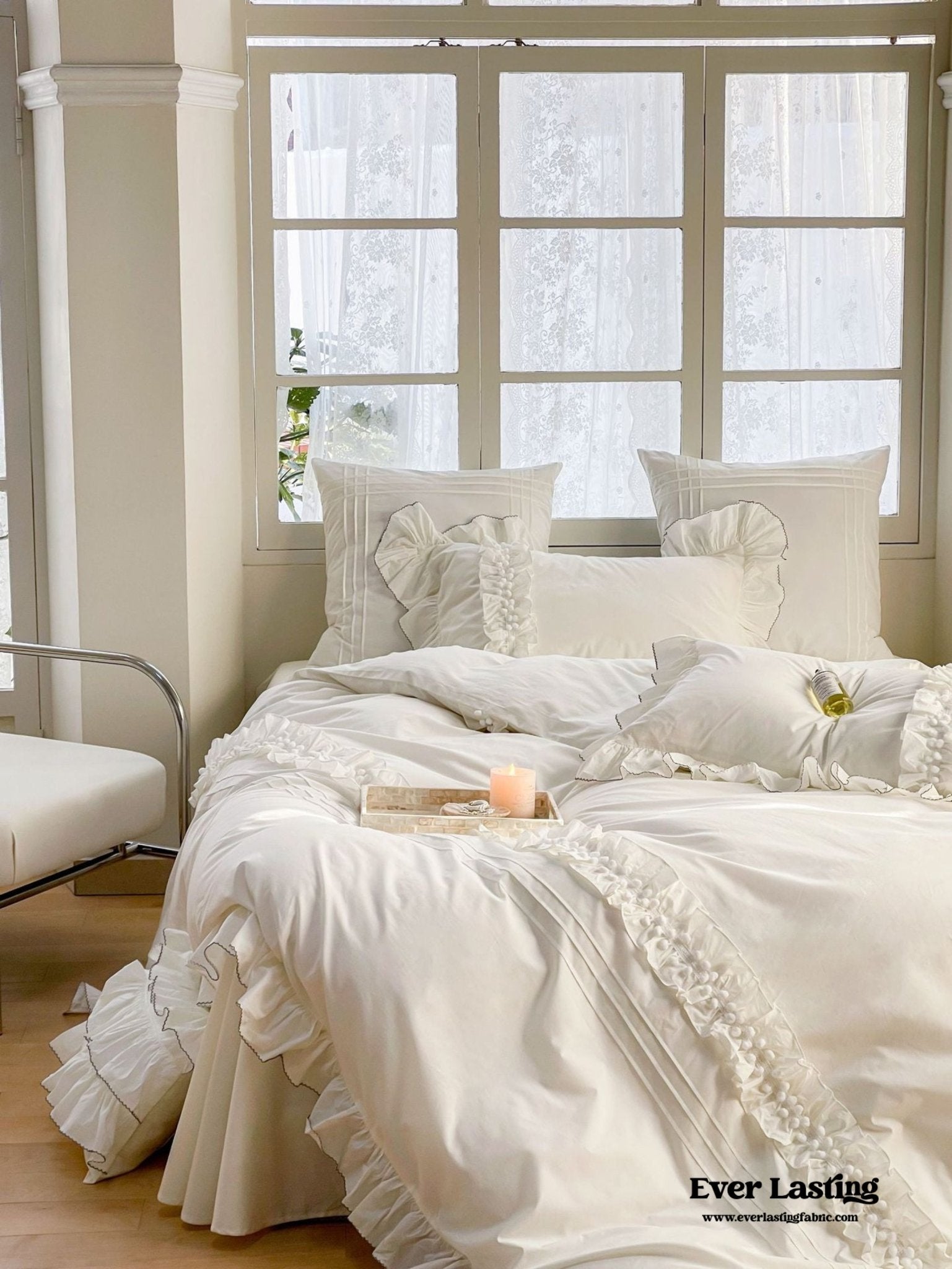 Clémence French Cottage Lace Bedding Set