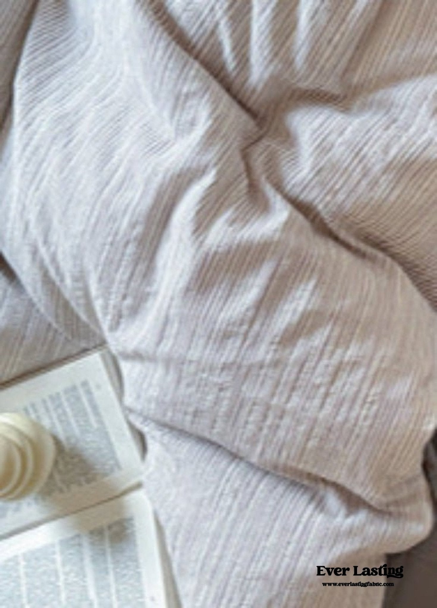 Emma Duo Striped Jacquard Bedding Set / Cream
