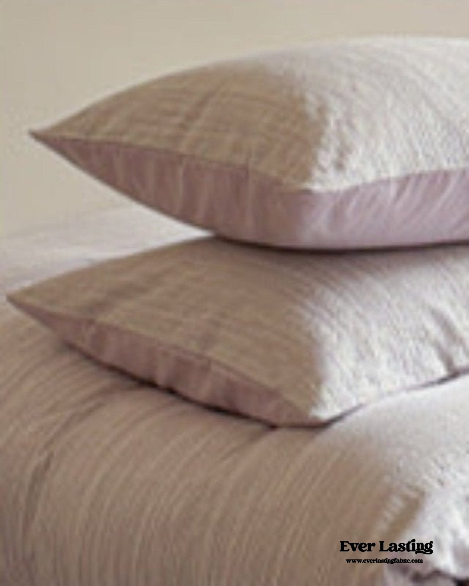 Emma Duo Striped Jacquard Bedding Set / Pink