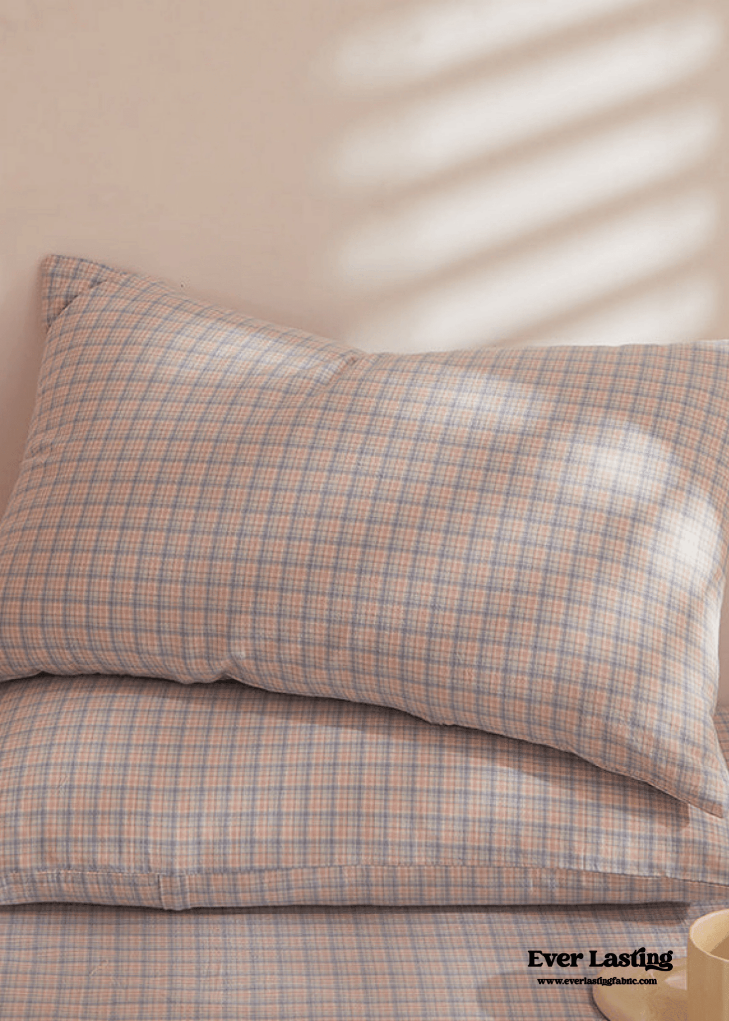 Fresh Plaid Washed Cotton Pillowcases