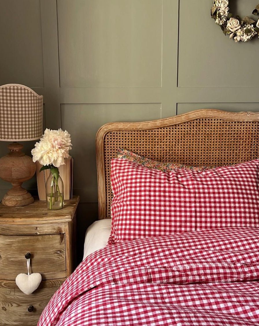 Gingham Bedding Set / Blue