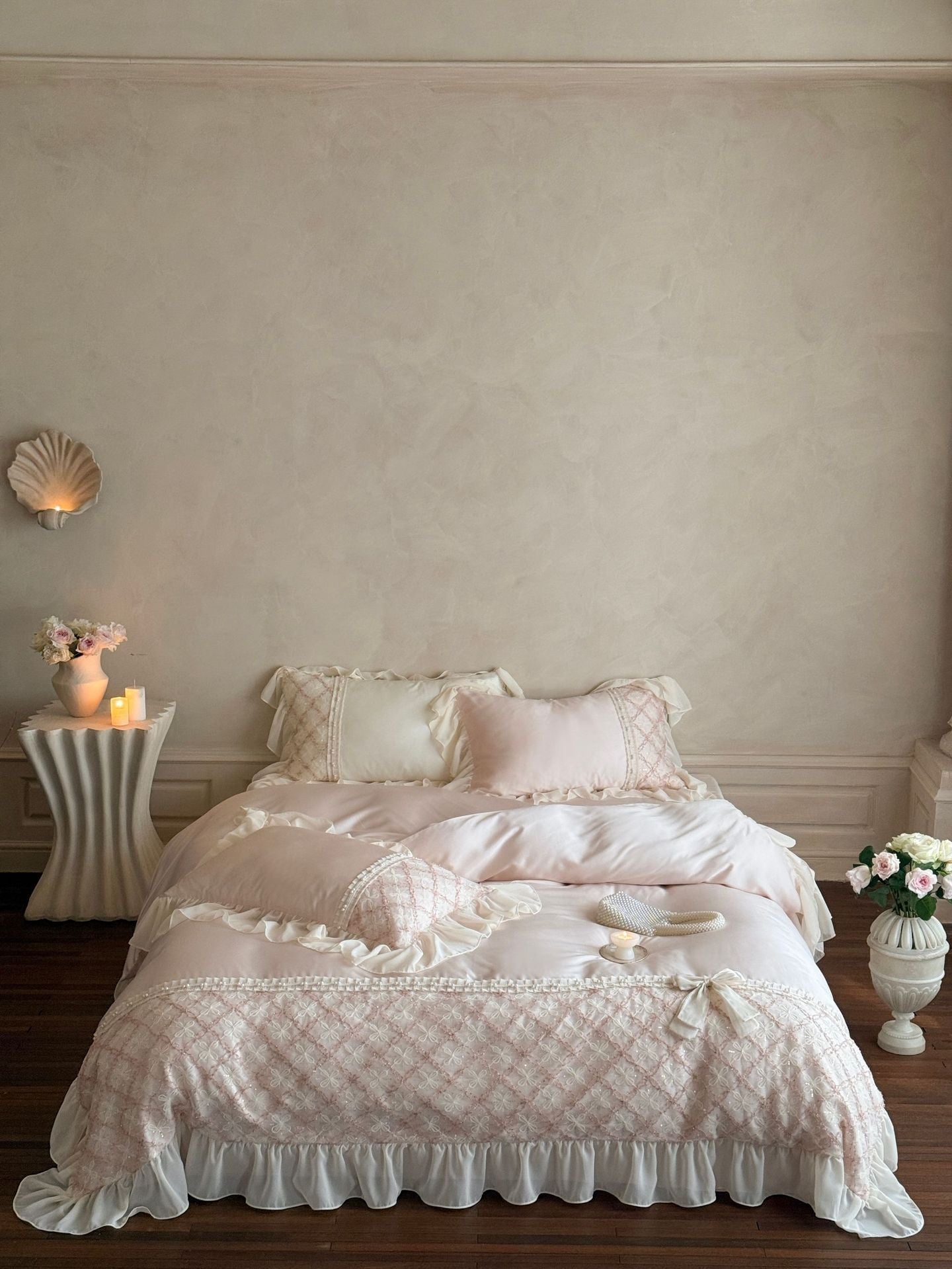 Haute Pearl TENCEL™ Bedding Set / White Romance
