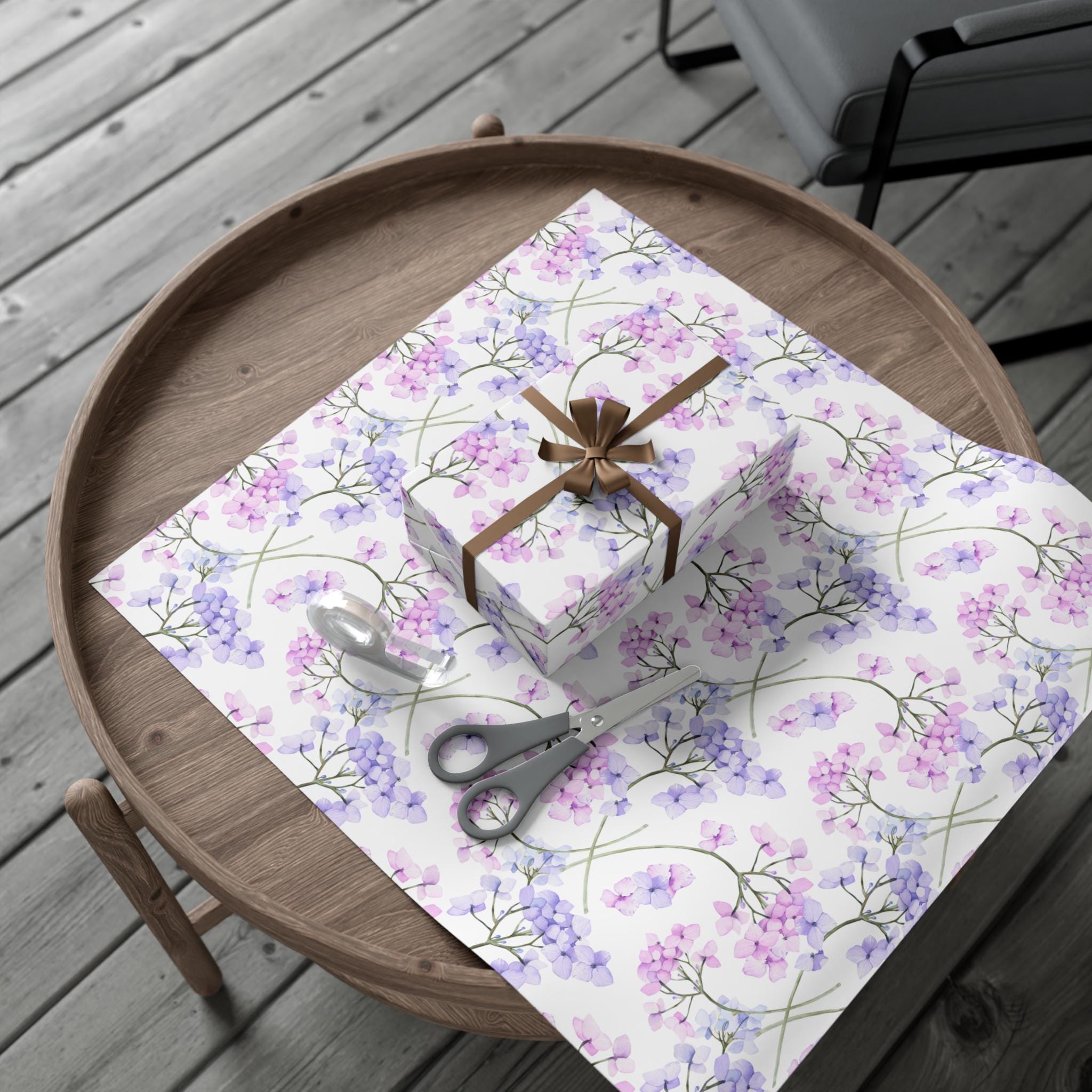 Elegant Hydrangea Wrapping Paper