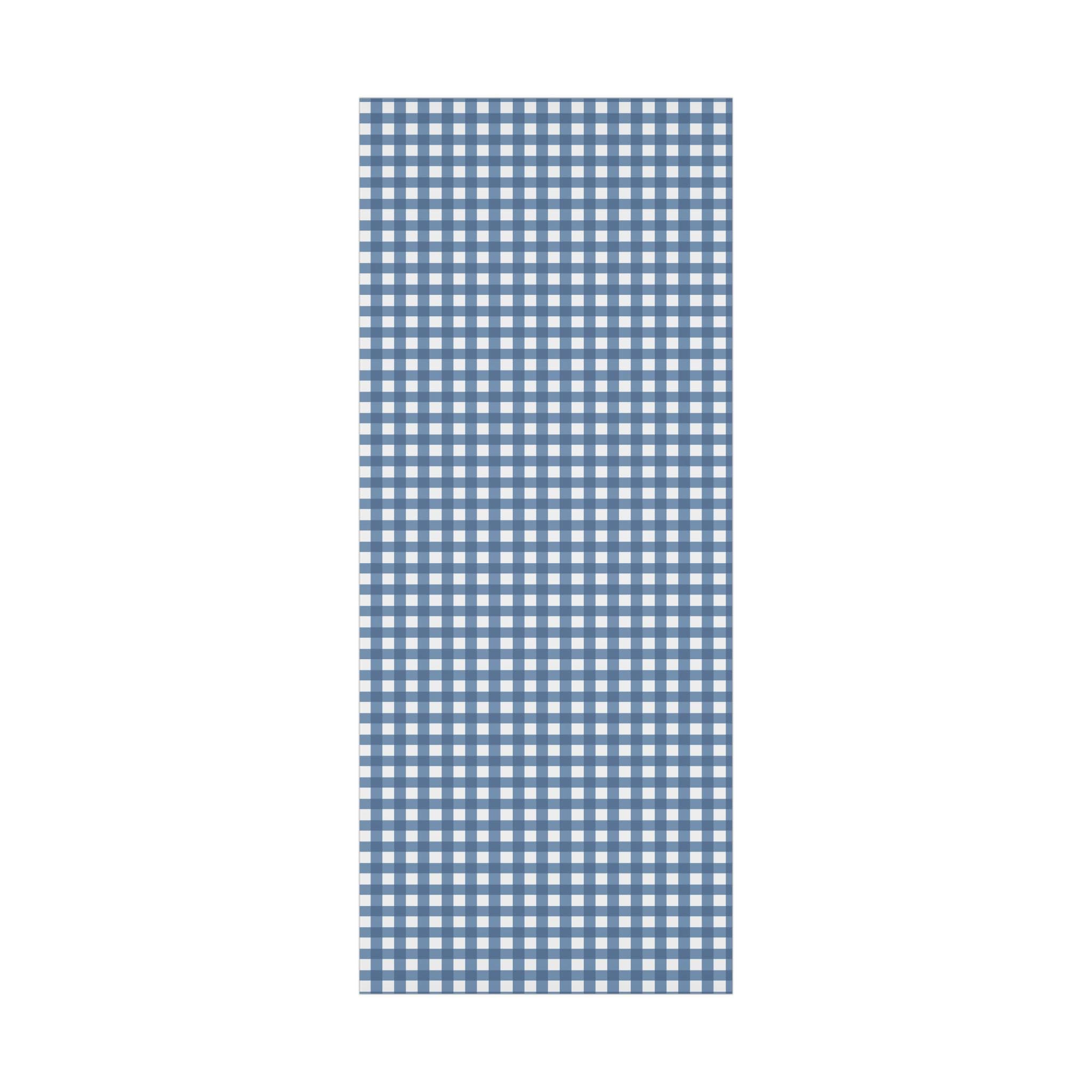 French Blue Gingham Wrapping Paper