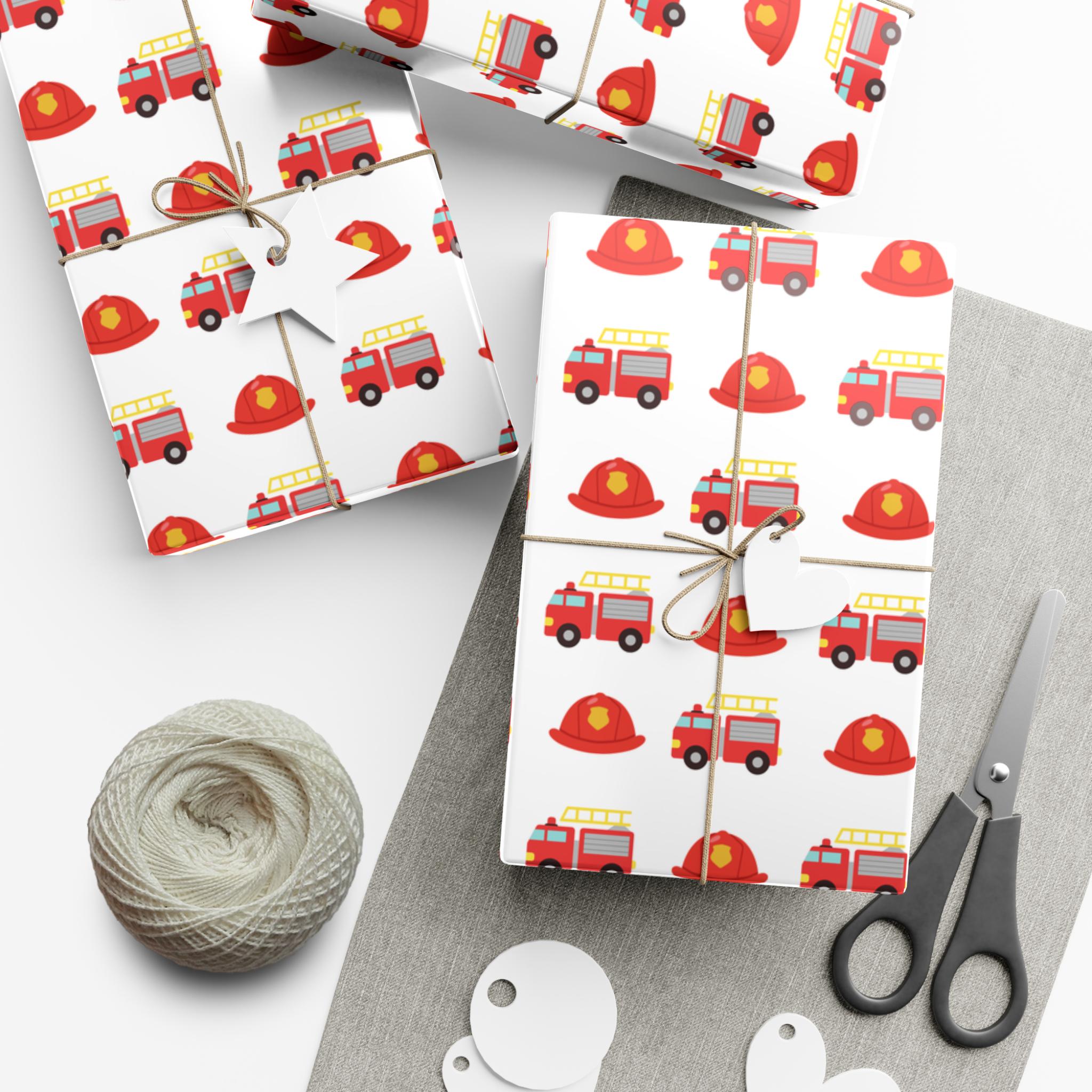 Firetruck Wrapping Paper