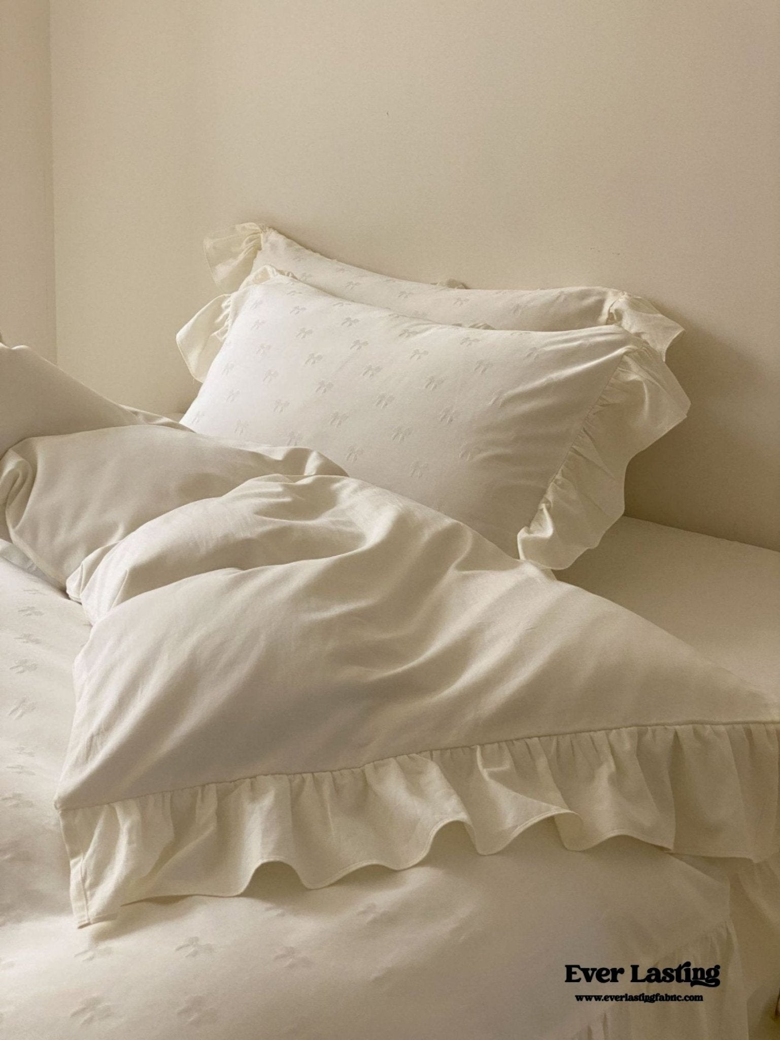Milena Ribbon Bow Ruffle Bedding Set