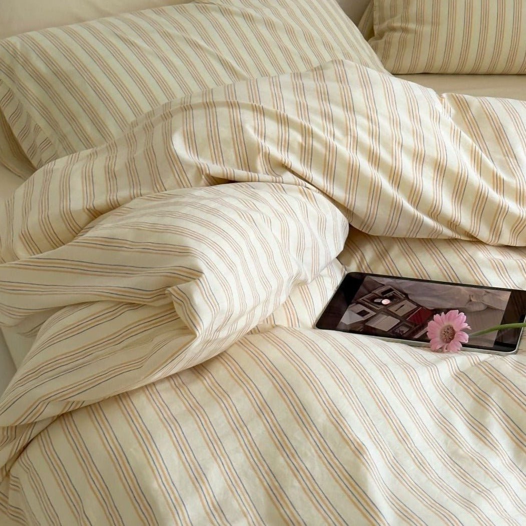 Refreshing Stripe Pillowcases / Yellow