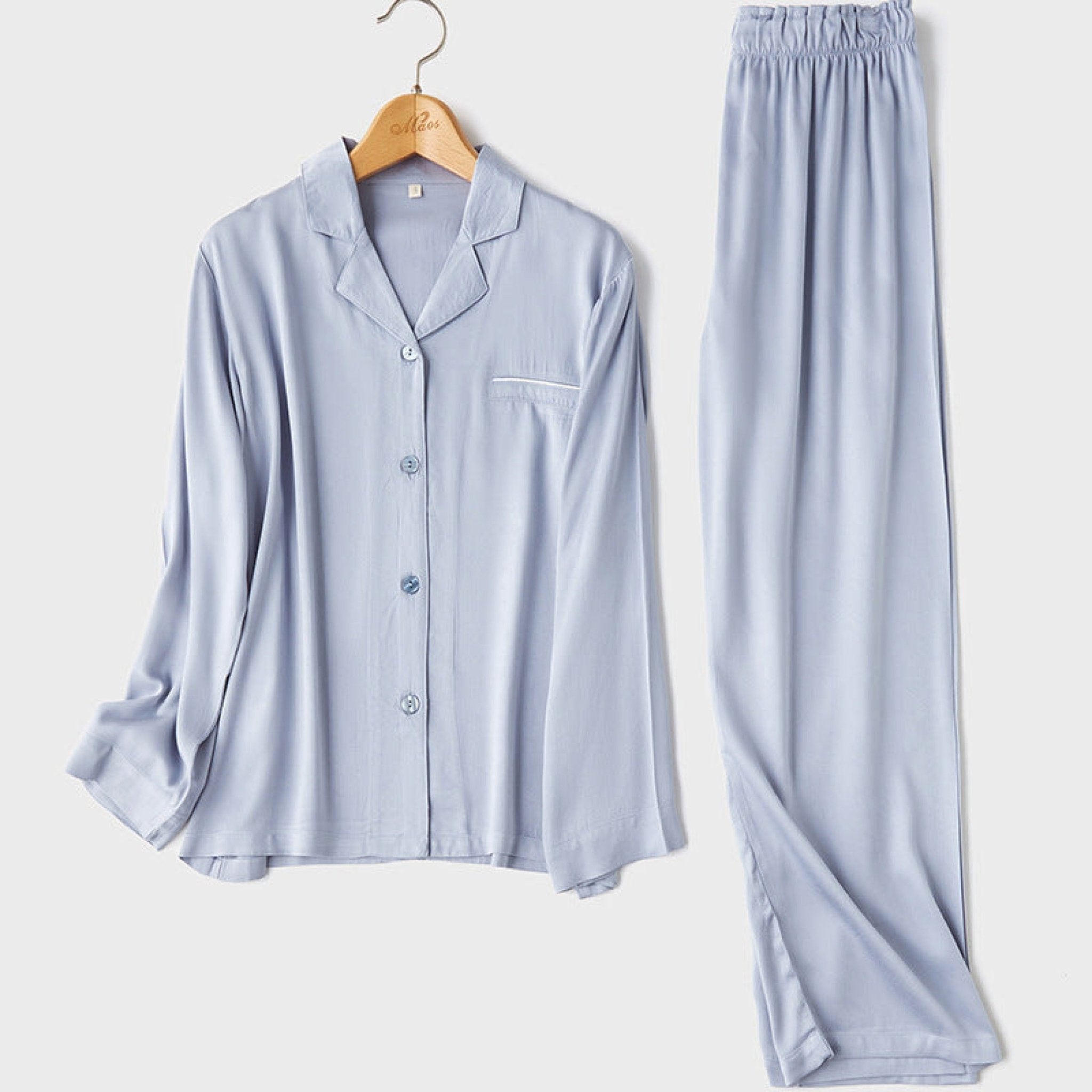 Silky Classic Morandi Silky Pajama Set / Pink