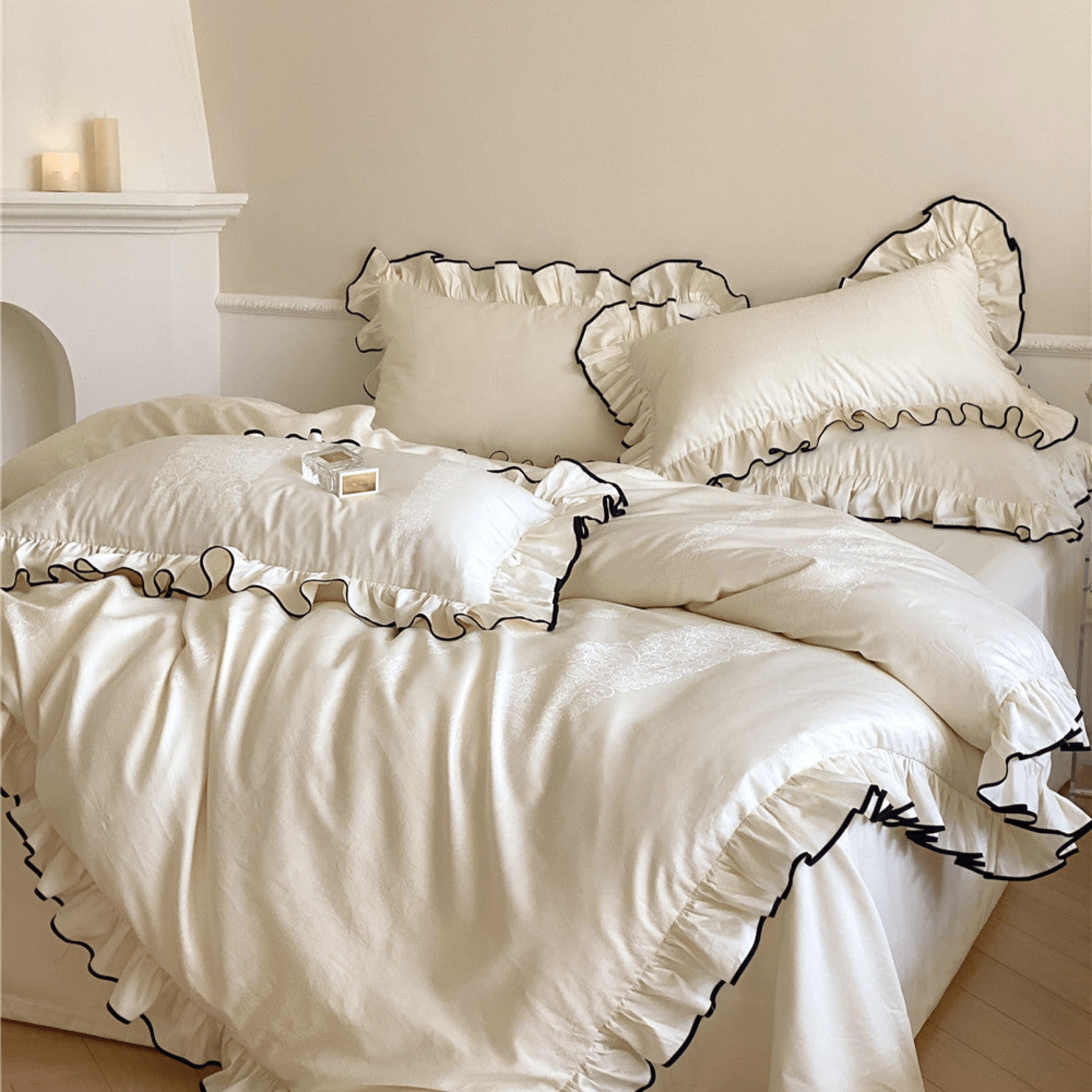 Silky Ruffle Duvet Cover