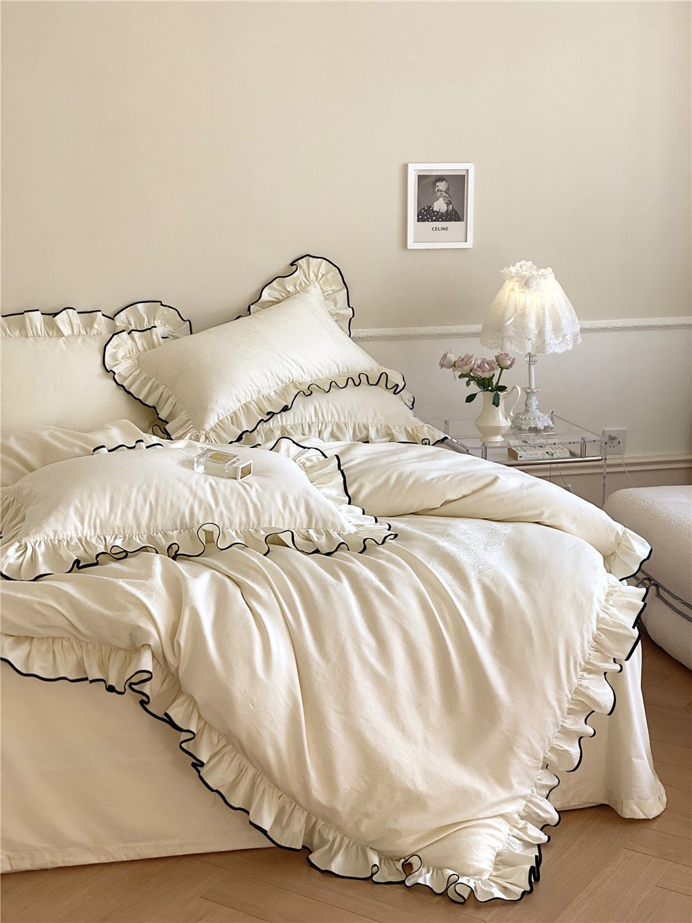 Silky Ruffle Duvet Cover