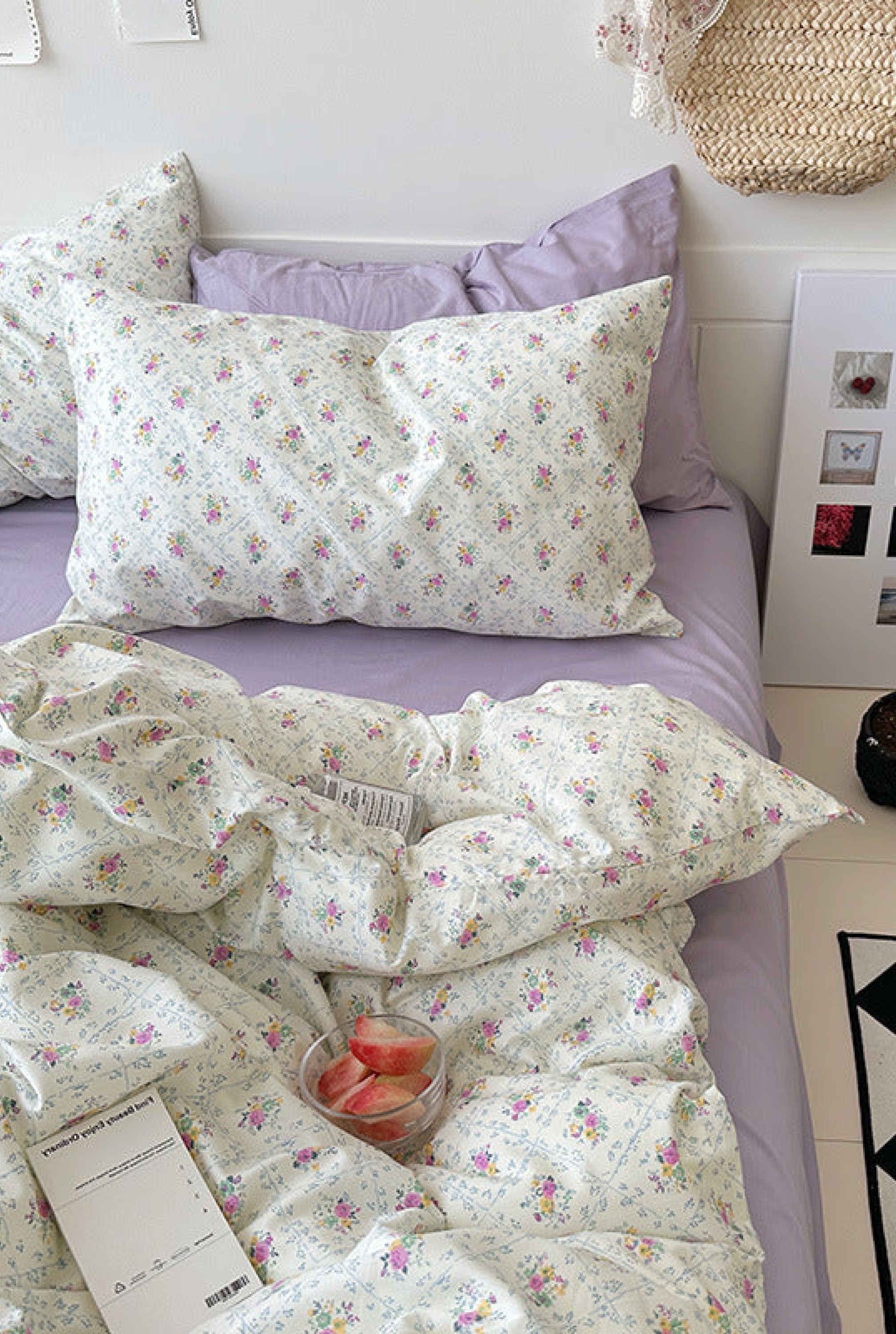 Sweet Floral Bedding Set / Cream