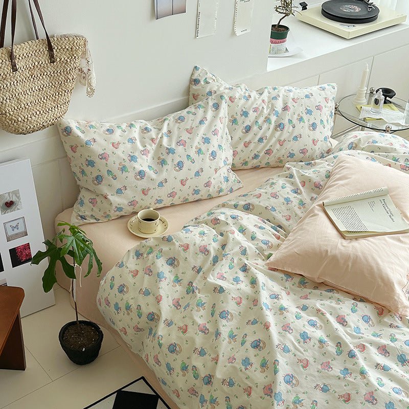 Sweet Floral Bedding Set / Floral Blue