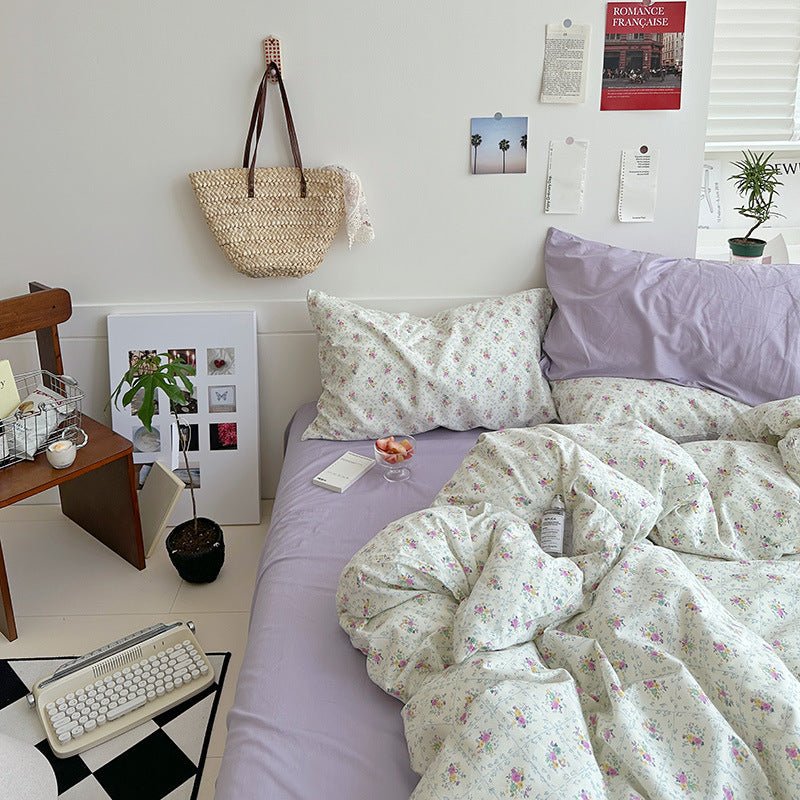 Sweet Floral Bedding Set / Floral Blue