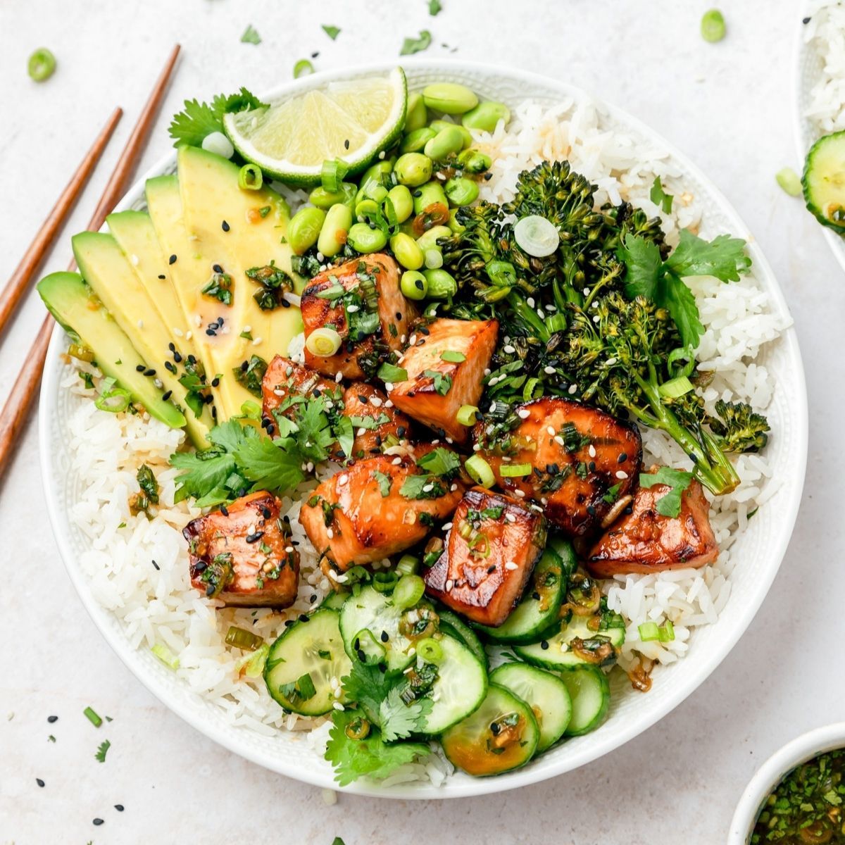 20 min Salmon Bowls