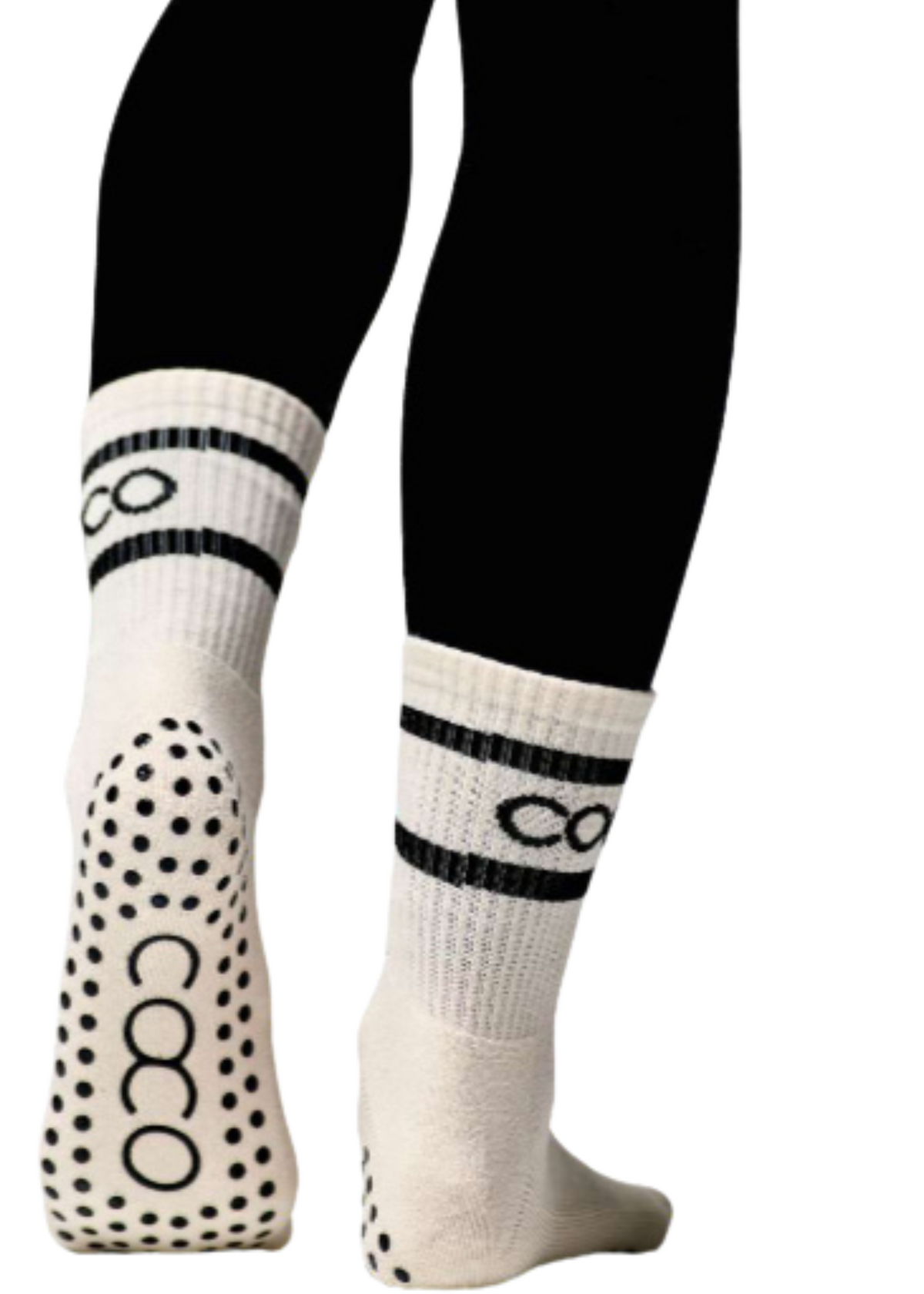 COCO Grip Socks | Cream & Black