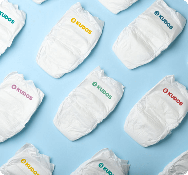 Diaper Box & Wipes Bundle | 100% Cotton Liner, TCF Diapers Size 1-6 | Kudos