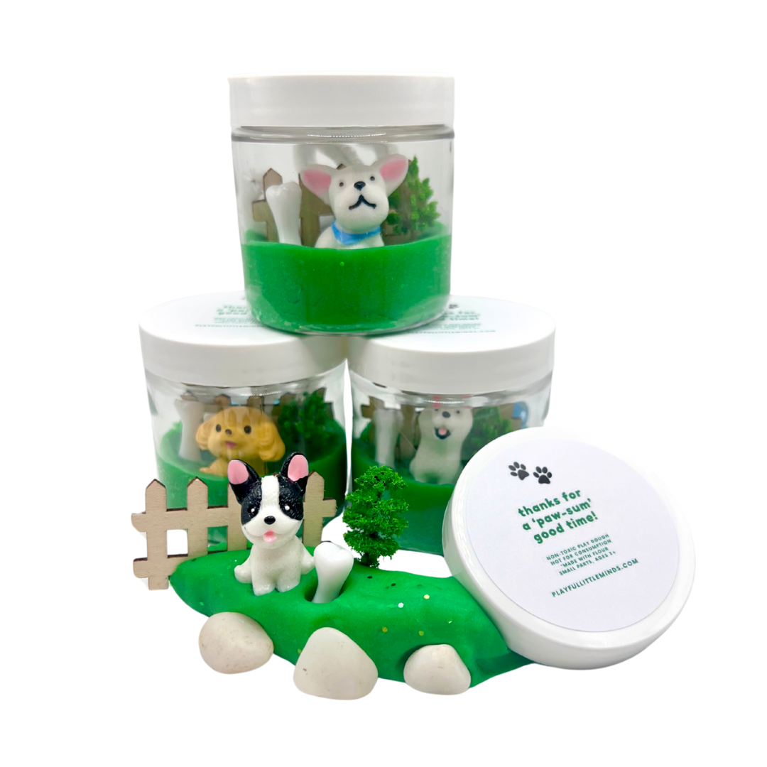 Puppy Party Mini Play Dough Favors for Kids Birthday