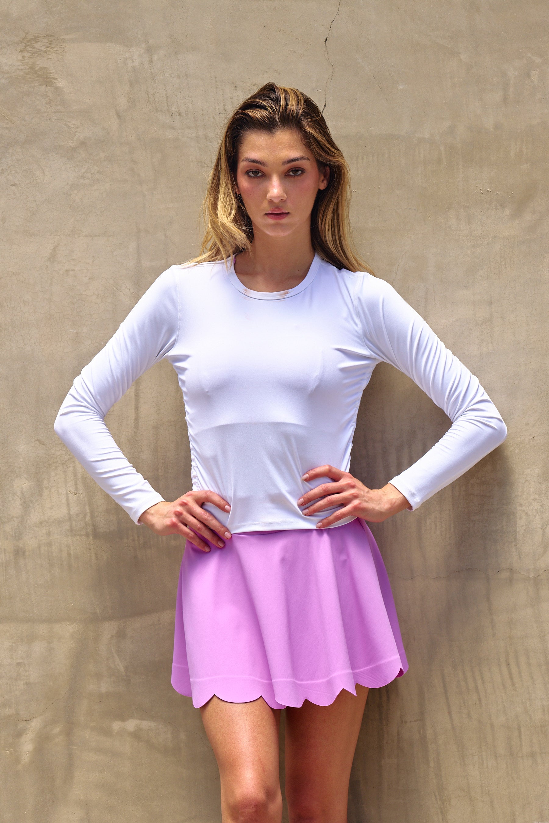 Vibe Long Sleeve Top | White