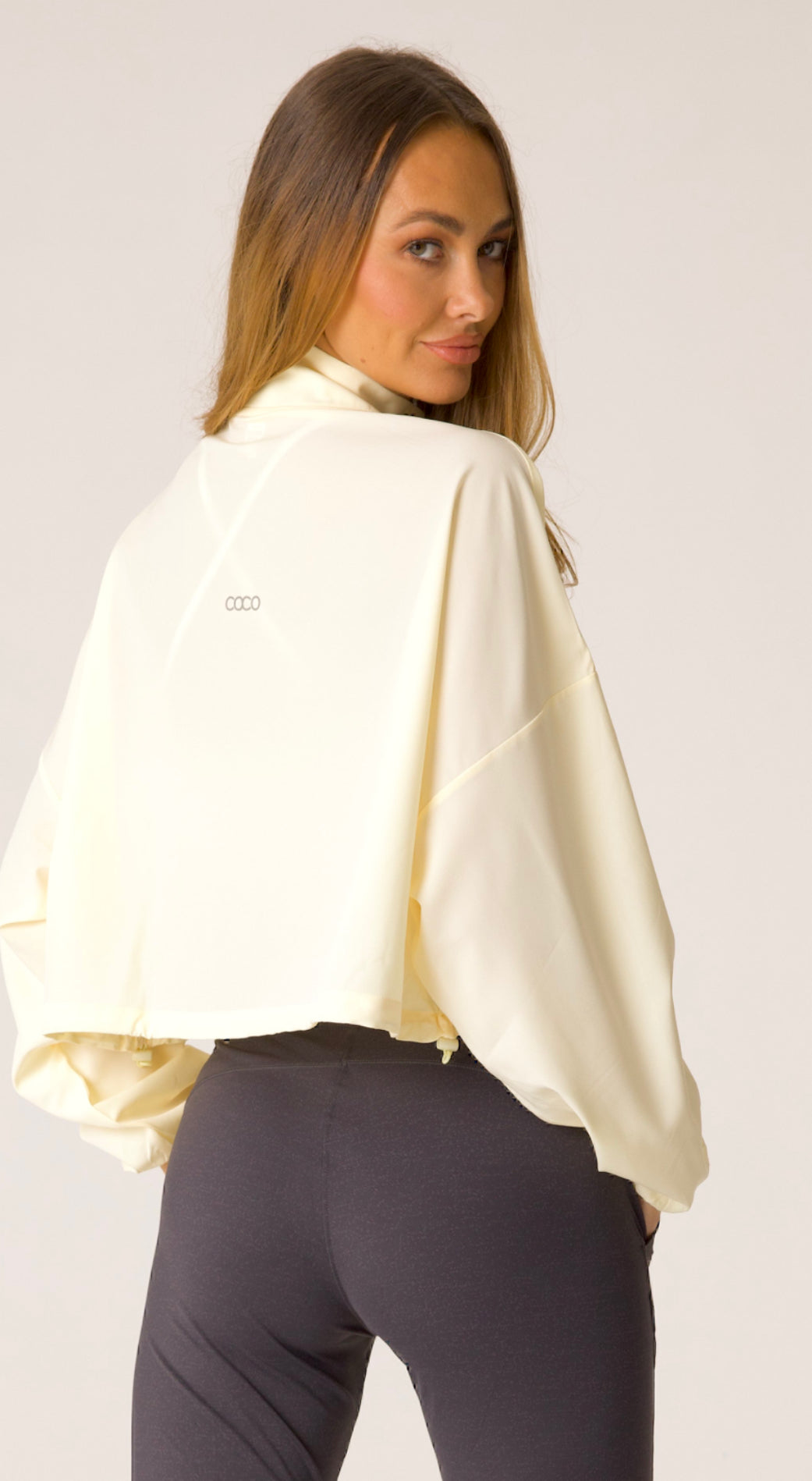 Run With Me Crop Jacket | Powdered Yellow