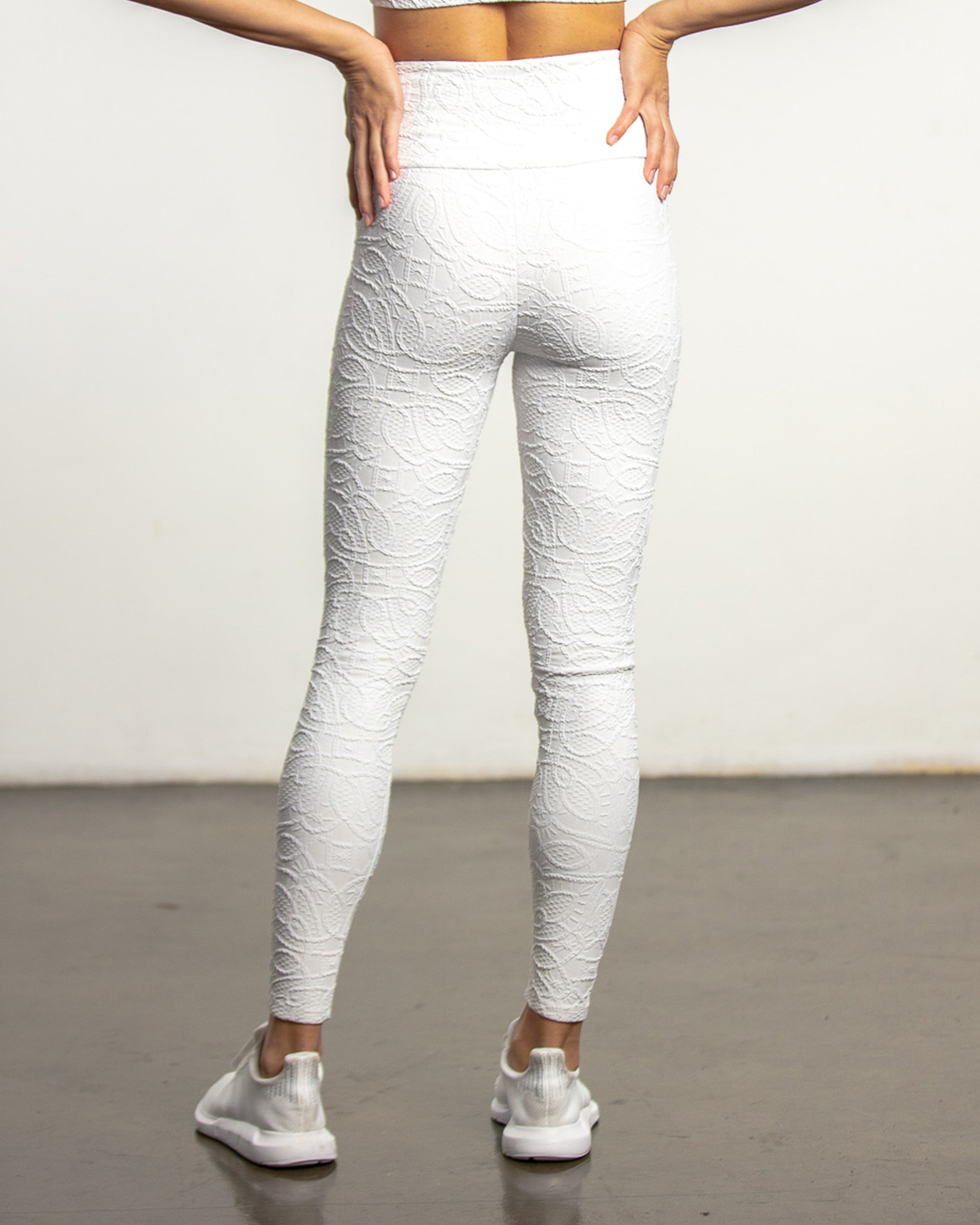 Andrea Legging | Jacquard White