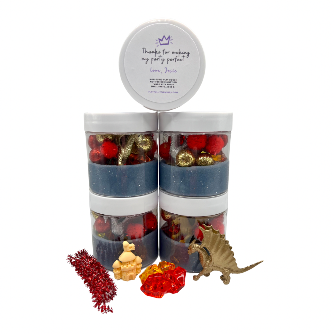 Dragon-Themed Play Dough Party Favors