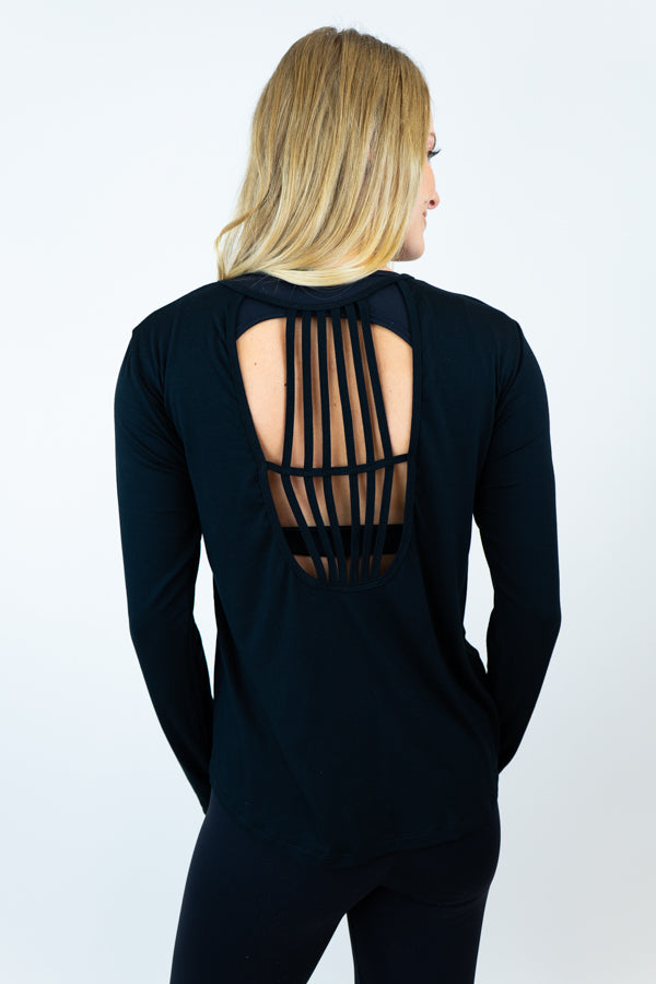 Lauren Long-Sleeve Top - Black
