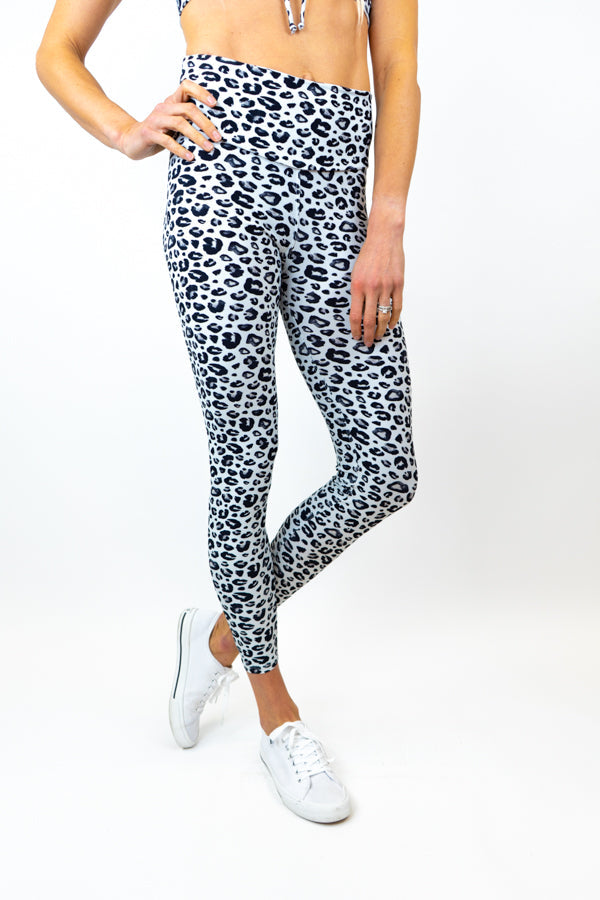 White Leopard Legging