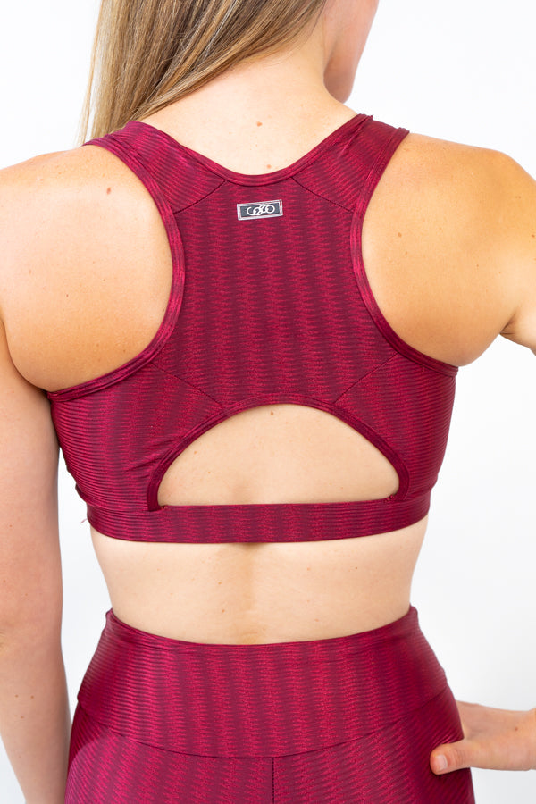 Charlotte Sports Bra - Cranberry