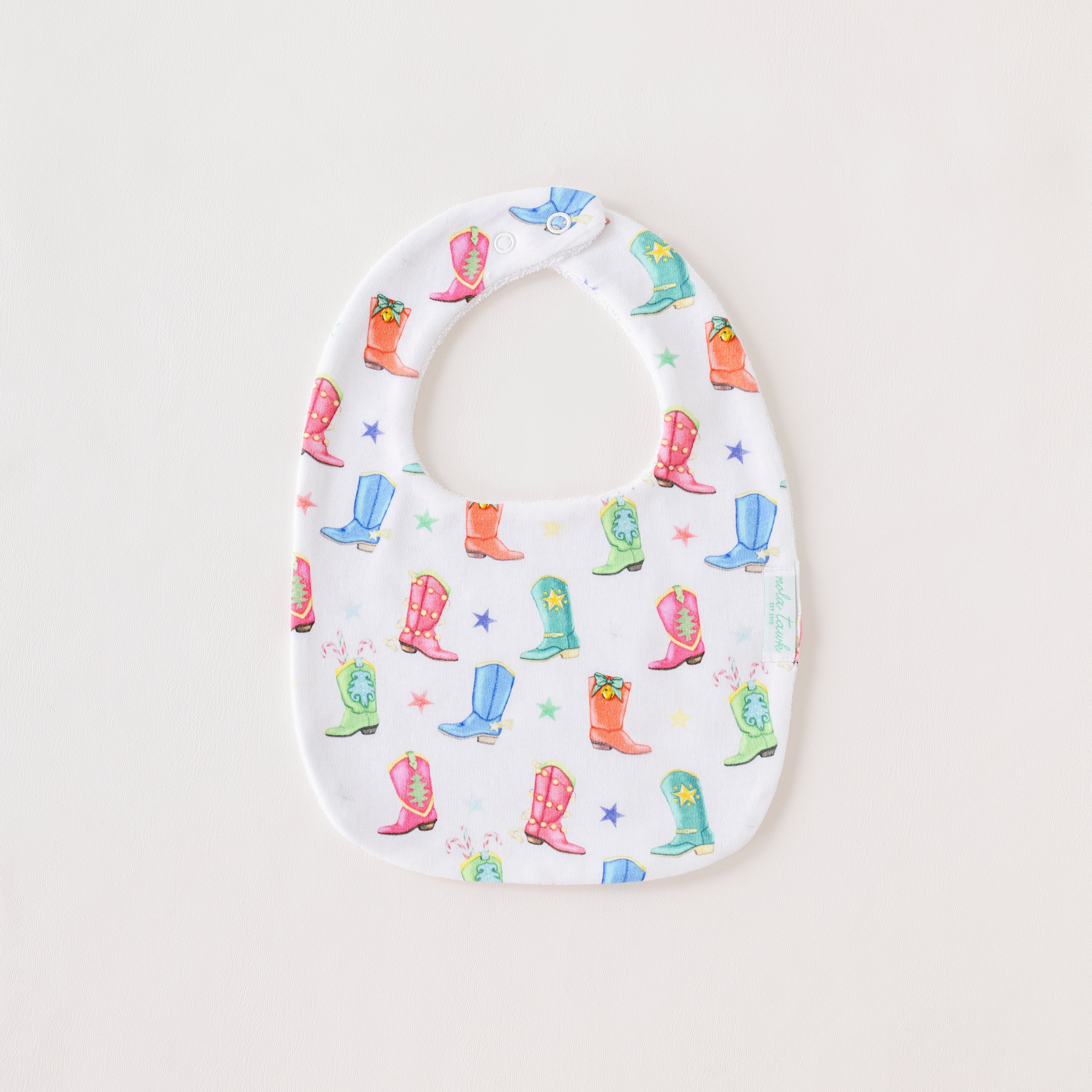 Jingle Boots Organic Cotton Bib