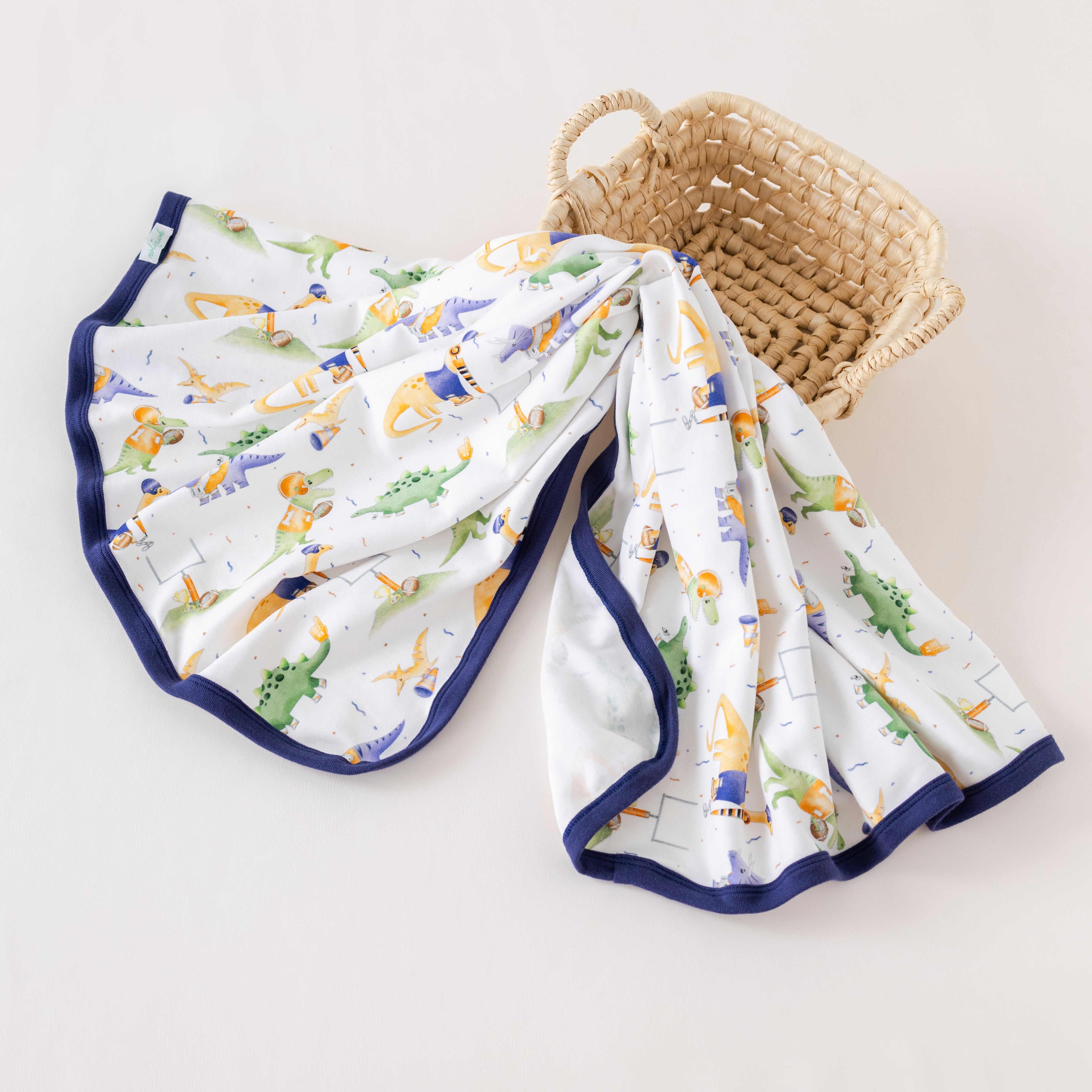 Auburn Dinos All-Stars Organic Cotton Baby Blanket