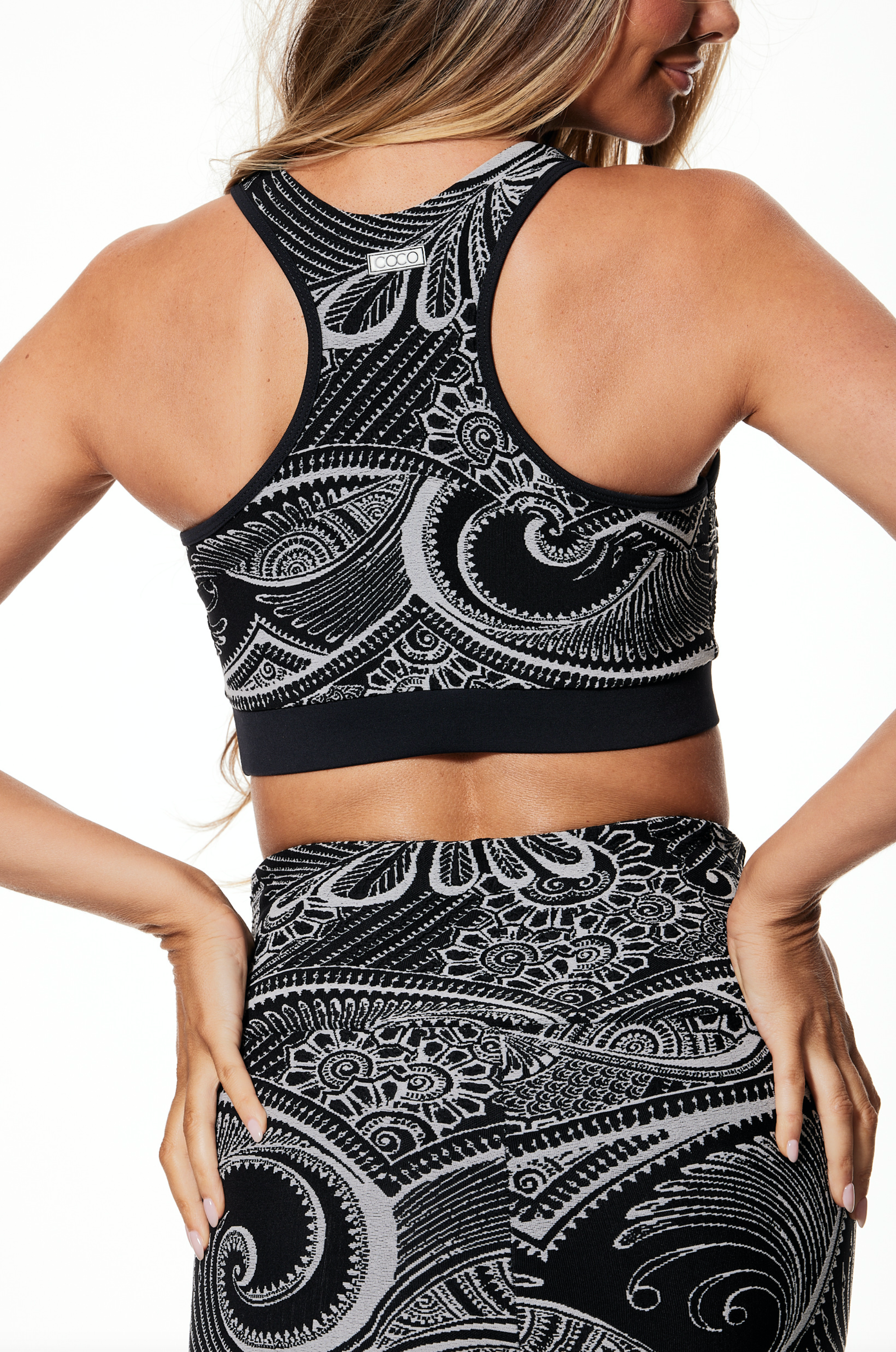 Chanel Sports Bra | Black with Grey