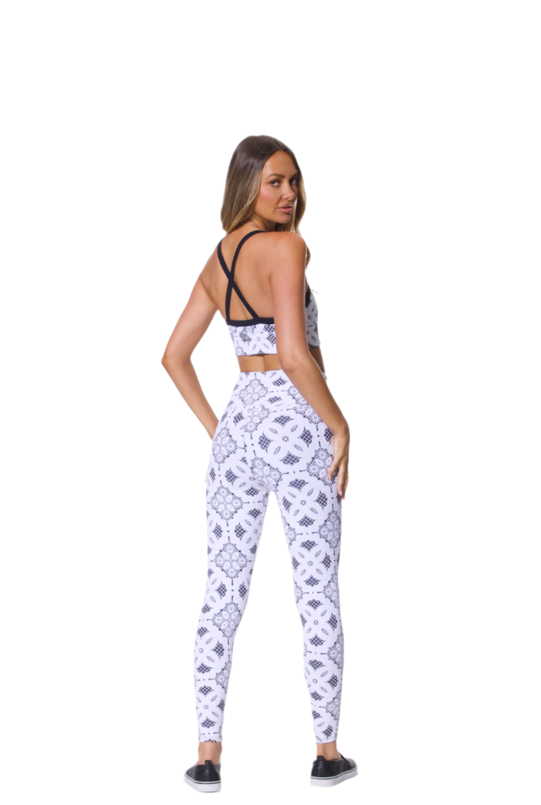 Jess Legging | White with Black