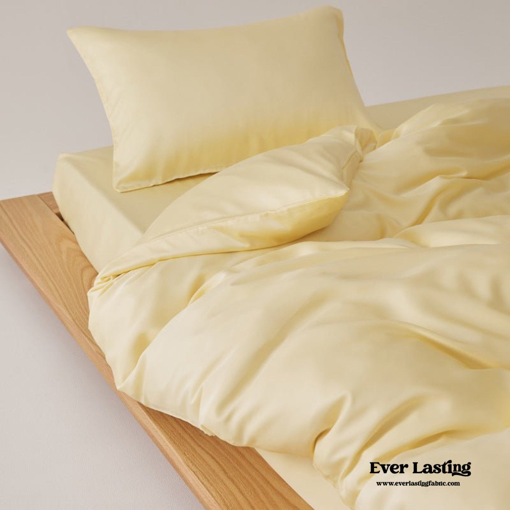 Adeline Pastel Silky TENCEL™ Bedding Set / Yellow