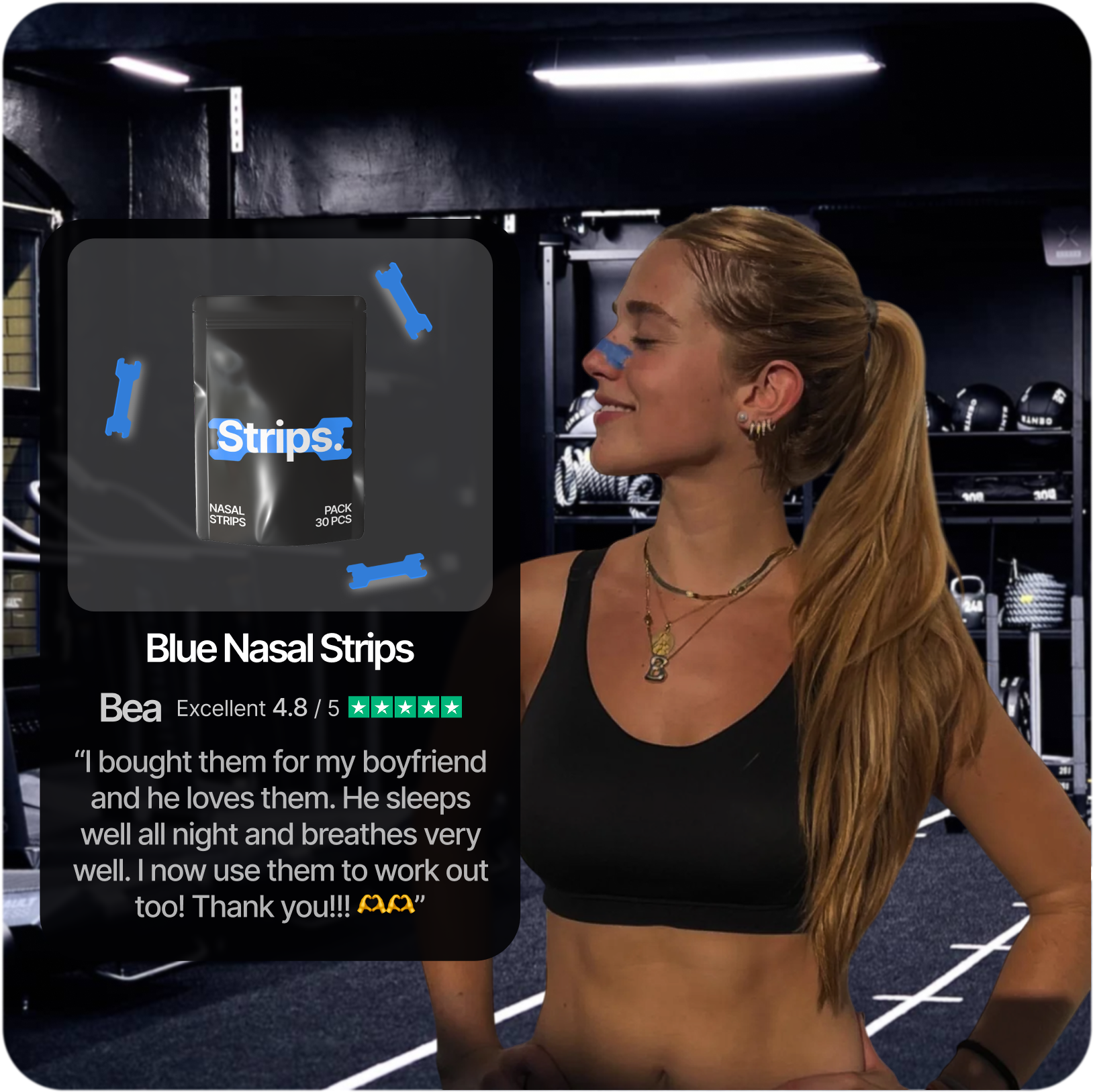 Blue Nasal Strips