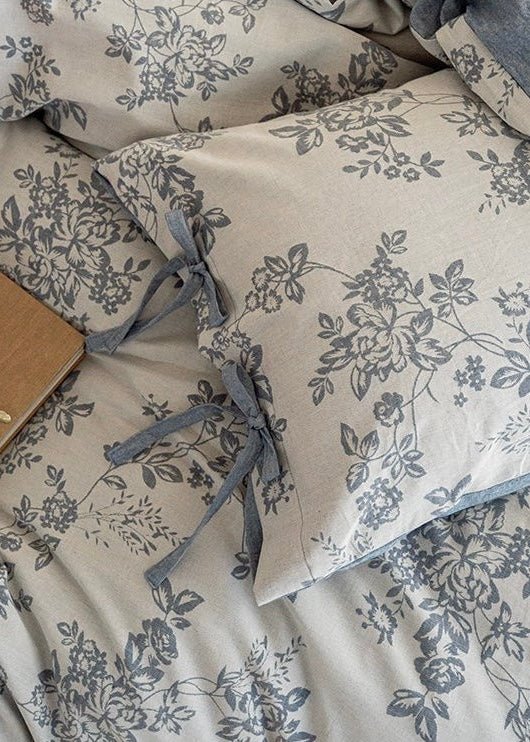 Bonnie Ribbon Bow Tie Floral Bedding Set / Pink