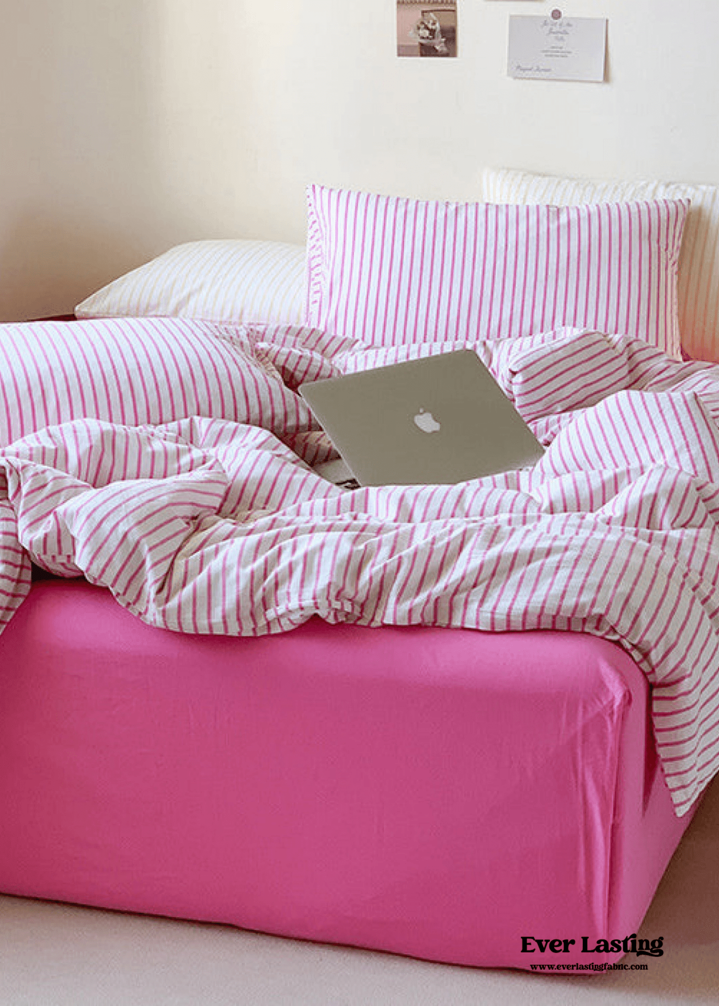 Candy Stripe Washed Cotton Bedding Set / Yellow