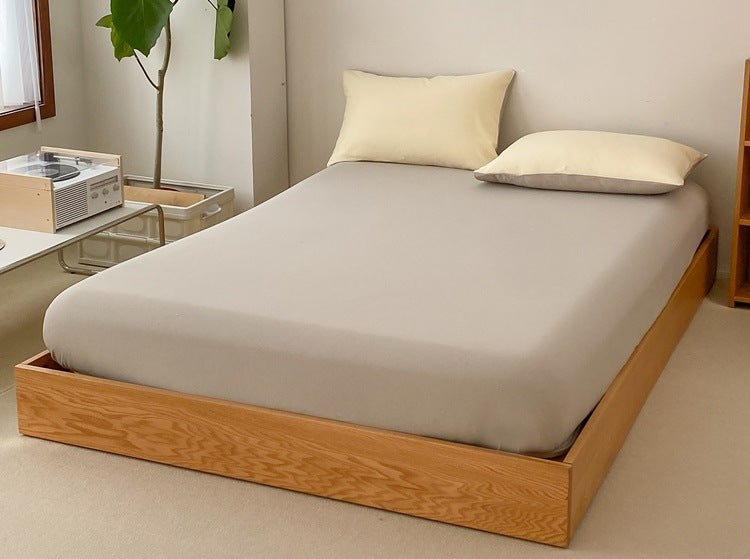 Duo Earth Tone Jersey Knit Bedding Set / Pink Beige