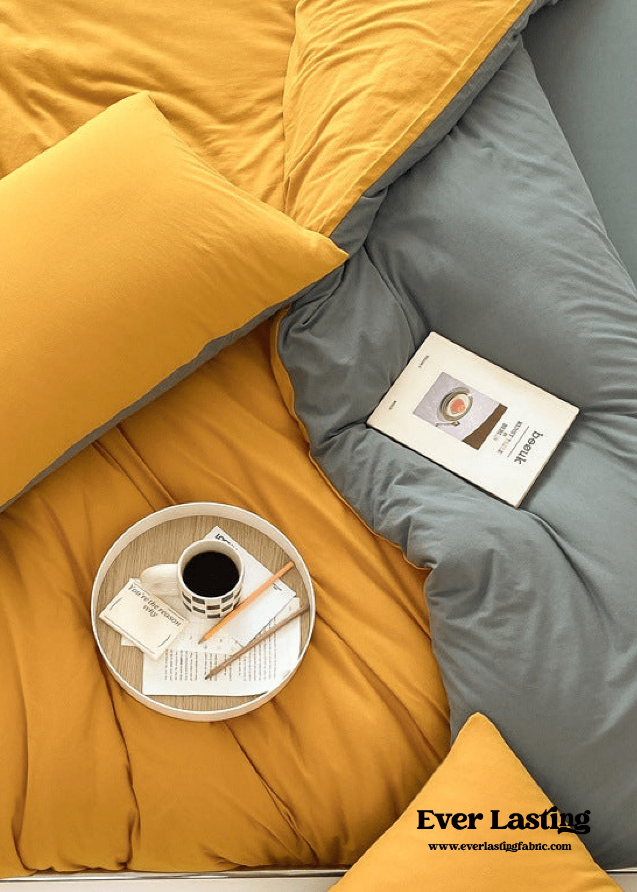 Duo Earth Tone Jersey Knit Bedding Set / Pink Beige