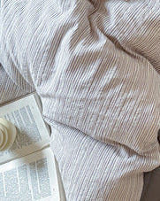 Emma Duo Striped Jacquard Bedding Set / Green