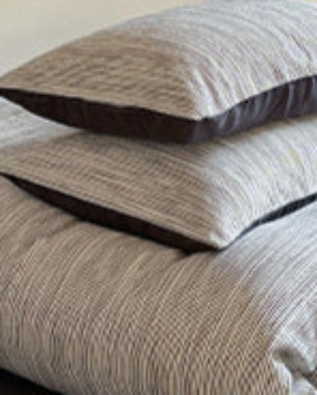 Emma Duo Striped Jacquard Bedding Set / Purple