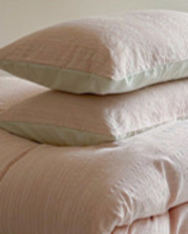 Emma Duo Striped Jacquard Bedding Set / Green